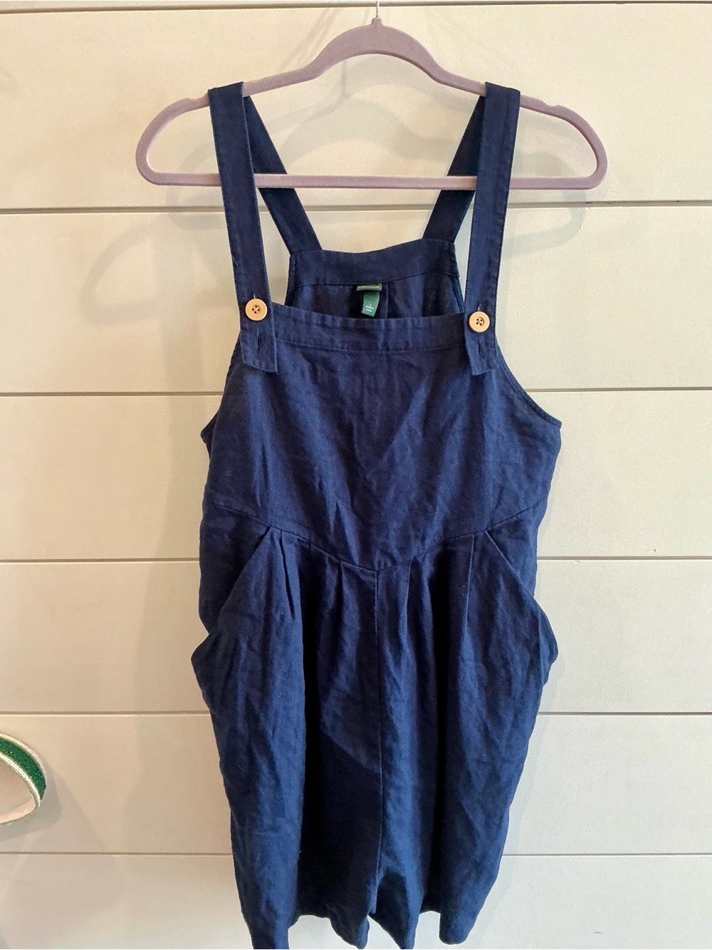wild fable Linen Navy Blue Overall shorts